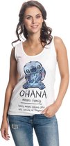 Disney Lilo & Stitch Mouwloze top -XL- Ohana Means Friend Wit