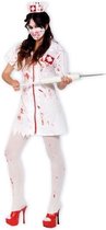 Witbaard Verkleedjurk Zombie Verpleegster Polyester Wit/rood Mt S