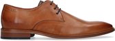 Van Lier - Heren - Cognac leren veterschoenen - Maat 45