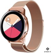 Strap-it Samsung Galaxy Watch Active2 bandje Milanees 40mm / 44mm - rosé goud