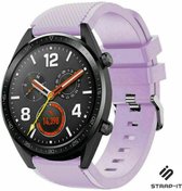Siliconen Smartwatch bandje - Geschikt voor  Huawei Watch GT / GT 2 siliconen bandje - lila - 42mm - Strap-it Horlogeband / Polsband / Armband