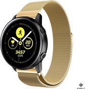 Milanees Smartwatch bandje - Geschikt voor  Samsung Galaxy Watch Active / Active 2 Milanese band - goud - Strap-it Horlogeband / Polsband / Armband