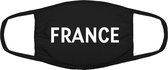 France mondkapje | Frankrijk gezichtsmasker | bescherming | bedrukt | logo | Wit mondmasker van katoen, uitwasbaar & herbruikbaar. Geschikt voor OV
