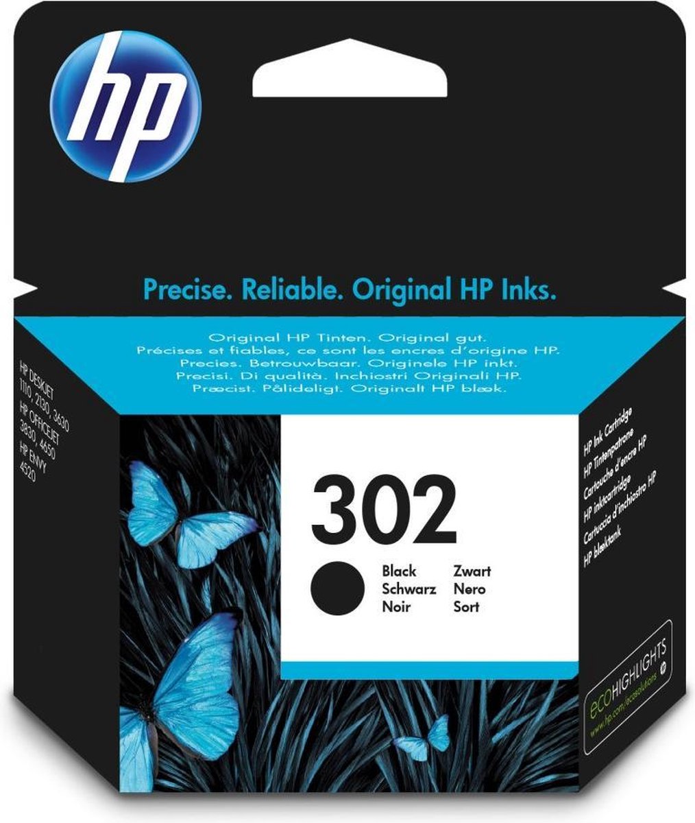 HP 302 - Inktcartridge / Zwart
