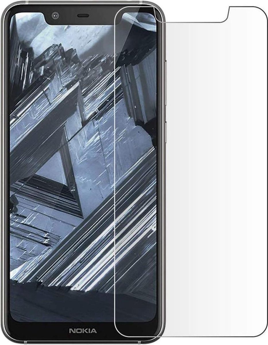 Screenprotector Glas - Tempered Glass Screen Protector Geschikt voor: Nokia 5.1 - 1x