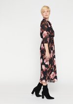 LOLALIZA Maxi jurk met bloemen - Zwart - Maat 34