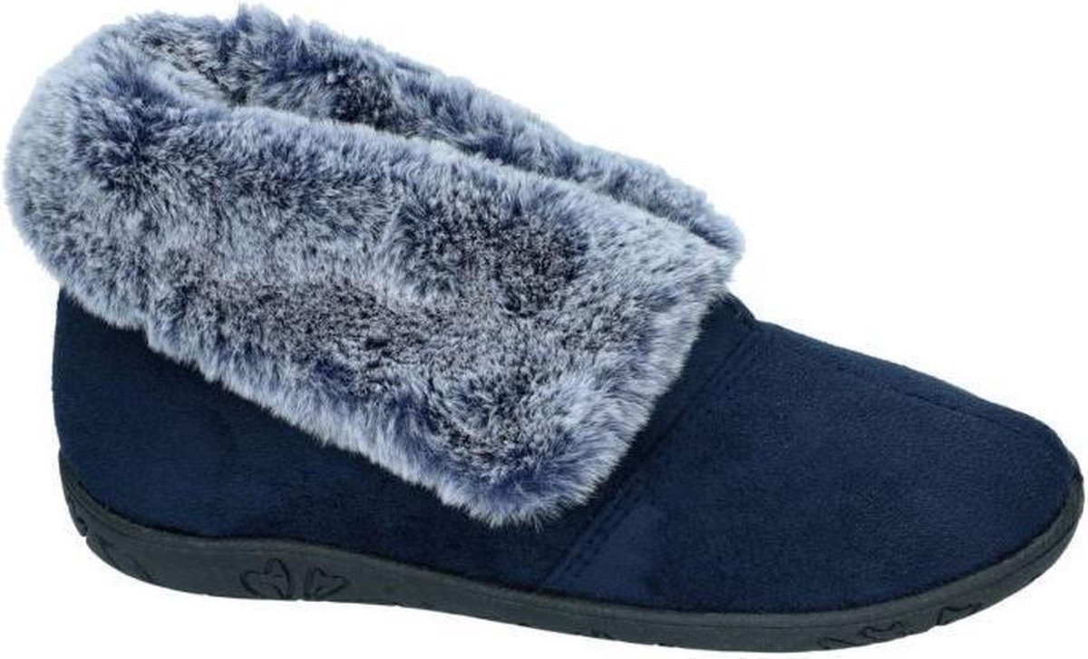 Padders -Dames blauw donker pantoffel gesloten