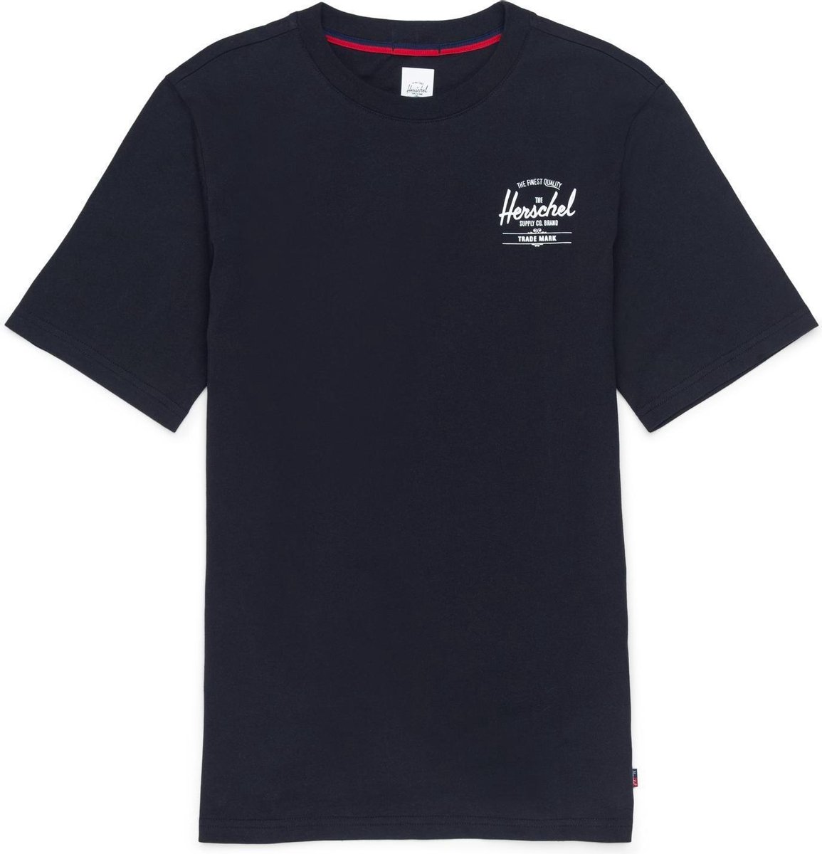 Herschel Tee Classic Logo voor Mannen Basic T-shirt Logo Tijdloos Design Zwart