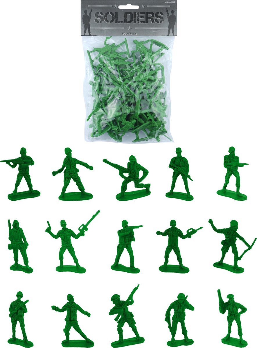 200x Speelgoed soldaatjes/soldaten figuren 3,5 - 7 cm - Speelfiguren en sets - Merkloos