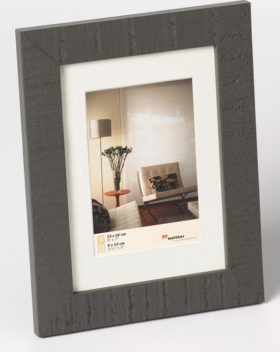 Walther Home - Cadre photo - Format photo 13x18 cm - Gris