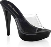 Fabulicious Muiltjes met hak -37 Shoes- COCKTAIL-501 US 7 Zwart/Transparant