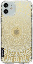 Casetastic Apple iPhone 12 / iPhone 12 Pro Hoesje - Softcover Hoesje met Design - Gold Mandala Print