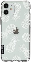 Casetastic Apple iPhone 12 Mini Hoesje - Softcover Hoesje met Design - Pineapples Outline Print