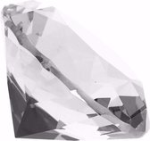 Set van 3x stuks transparante nep diamanten edelstenen 6 cm van glas - decoratie of als piraten schat