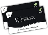 The Whitening Company Coconut & Charcoal WhiteStrips - Charcoal Whitening Strips - Teeth Whitening - Non Peroxide - 100% natural/vegan - Geen gevoelige tanden - Witte tanden - 28 sachets - Wi