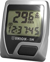 fietscomputer union 5n functies met draad zilver