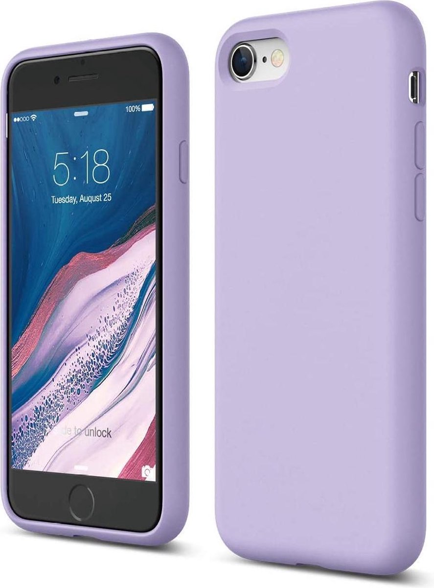 HB Hoesje Geschikt voor Apple iPhone SE (2020) Paars - Siliconen Back Cover