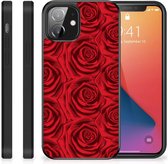 TPU Bumper iPhone 12 Mini GSM Hoesje met Zwarte rand Red Roses