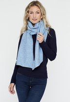 Dames sjaal recht kabel blauw