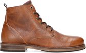 Sacha - Heren - Cognac leren veterboots - Maat 43