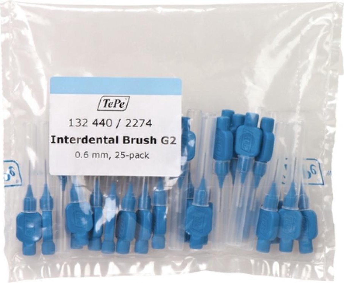 Goedkoopste TePe Interdentale Ragers Origineel 0,6 mm Blauw - 3 x 25 stuks - Voordeelverpakking
