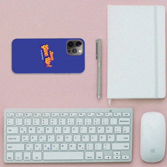 Etui Housse pour iPhone 12 Pro Max Coque Téléphone Never Give Up