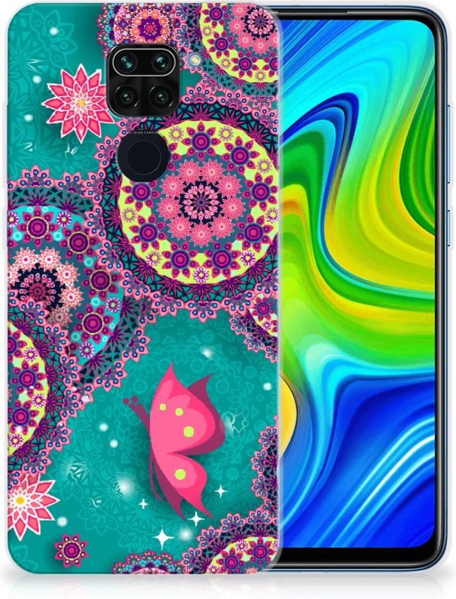 Xiaomi Redmi Note9 Hoesje maken Cirkels en Vlinders