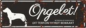 D&D Waakbord / Warning sign stafford n Zwart 40x14cm