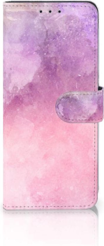 Coque Téléphone Sony Xperia 1 II Housse en Cuir Etui de Protection pour Peinture Rose Pourpre