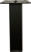 Zwarte vierkanten meubelpoot hoogte 10 cm