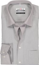MARVELIS comfort fit overhemd - grijs - Strijkvrij - Boordmaat: 43