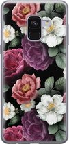 Samsung Galaxy A8 2018 hoesje siliconen - Flowers - Soft Case Telefoonhoesje - Bloemen - Multi