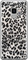 Samsung Galaxy S9 hoesje siliconen - Luipaard grijs - Soft Case Telefoonhoesje - Luipaardprint - Grijs