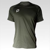 Sportshirt heren groen/bruin - 100% gerecycled polyester XS