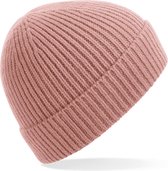 Bonnet d'hiver en tricot côtelé rose pour adultes - Chapeaux pour femmes / chapeaux pour hommes - 97% polyacrylique et élasthanne