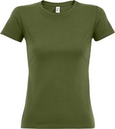 SOLS Dames/dames Imperial Heavy Short Sleeve T-Shirt (Donkere Khaki)