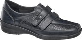 Medicus Dames Donkerblauwe leren sneaker klittenband - Maat 41