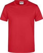 James And Nicholson T-Shirt Basic Col Rond Homme (Rouge)