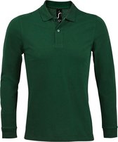 SOLS Heren Perfecte Lange Mouw Piqu Polo Shirt (Fles groen)