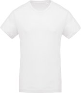 Kariban Heren Organische Bemanningsleden Hals T-Shirt (Wit)