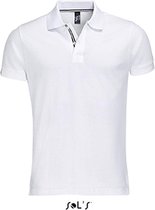 SOLS Heren Perfect Pique Korte Mouw Poloshirt (Wit)