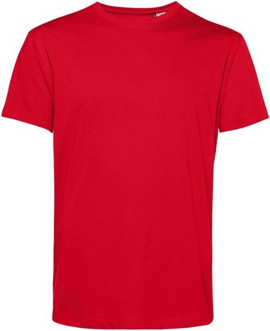 B&C Heren Organisch E150 T-Shirt (Rood)