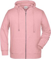 James and Nicholson Heren Basisrits Hoody (Rose Melange)