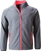 James and Nicholson Heren Promo Softshell-jasje (IJzergrijs/Rood)