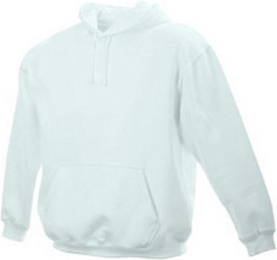 James and Nicholson Unisex Hooded Sweatshirt (Wit)