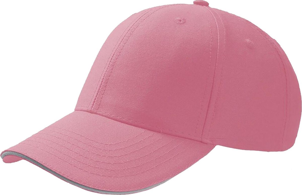 Atlantis Sport Sandwich 6 Panel Baseball Cap (Pakket van 2) (Roze)