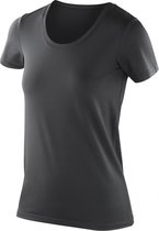 Spiro Dames/dames Softex Super Soft Stretch T-Shirt (Zwart)