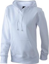 James and Nicholson Dames/dames Hooded Sweatshirt (Wit)