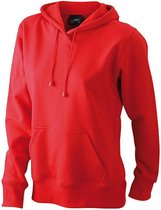 James and Nicholson Dames/dames Hooded Sweatshirt (Rood)