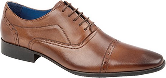 Santoni Leer Leren Veterschoenen in het Bruin voor heren Heren Schoenen voor voor Veterschoenen voor Oxford-schoenen 